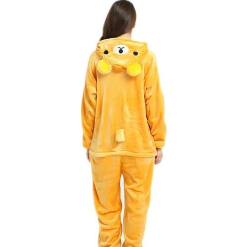 2020 New Adult Flannel Cosplay Costume Rilakkuma Bear Onesie Costumes For Unisex Create Dance Fancy Pajama Halloween Party