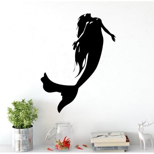 Personalized The mermaid Wall Art Decal Wall Art Sticker Murals For Kids Rooms Diy Home Decoration House Decoration