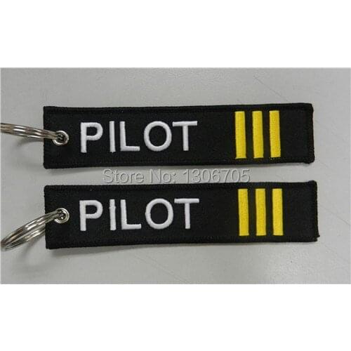 Pilot (3bars) keychain Embroidered Keychain