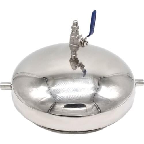 RF 6" Jacketed Hemispherical Reducer with 2pc 3/8" FNPT,1/4" JIC Male,1/4" Industrial NPT Ball Valve Closed Loop Extractor Parts