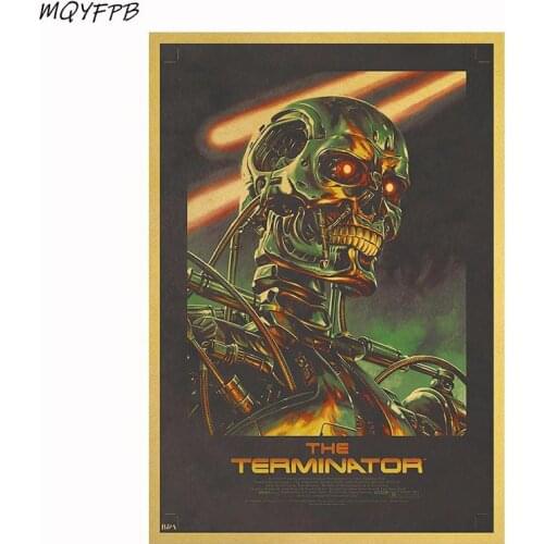 Arnold Schwarzenegger Classic Movies The Terminator Kraft Paper Poster Home Decoration Painting Wall Stickers Gift