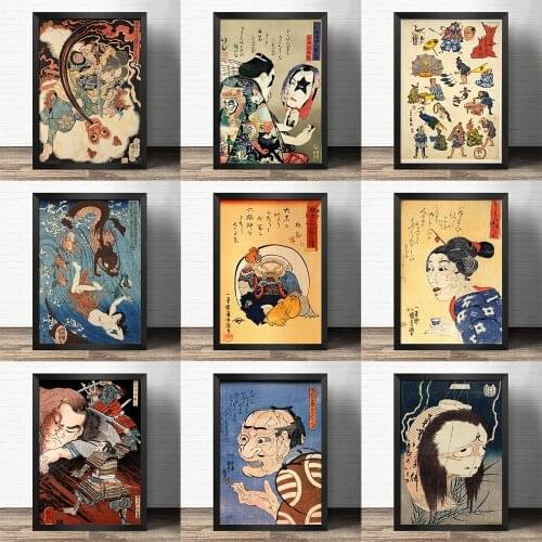 Retro Japanese Landscape Series Home Decor Bar cafe living room Wall Decor Art Decor Painting poster