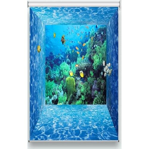 Roller blinds for living room bedroom Underwater World Roller Blinds roller shutters for window