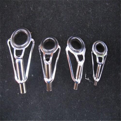 1xMultiple Big Sizes Telescopic Sea Fishing Rod Top Guides Rings Rock Fishing Rod Tips Repair Accessories 2.4mm-3.0mm-5.0mm-10mm