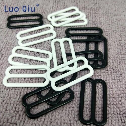Metal&plastic buckle Brassiere clasp nylon coated metal white 25mm bra adjustable buckles 8 Bra underwear 20 pcs/lot