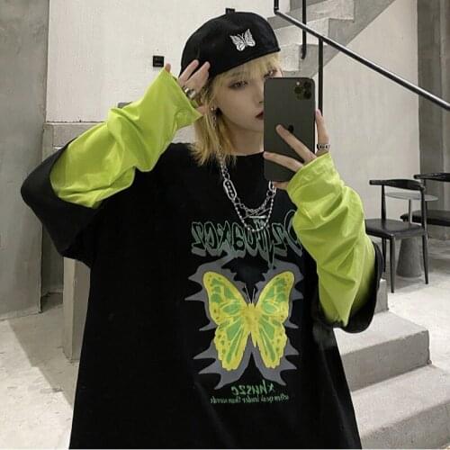 New Hot selling long sleeve neutral tops for women 2021 fashion clothes for teens goth woman tshirts casual graphic tee Ay014