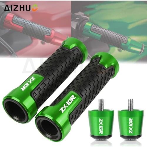 ZX-10R 7/8'' 22mm Motorcycle Handlebar Grips Ends Rubber Handle Bar Grip End FOR KAWASAKI ZX10R ZX 10R 2004-2016 2015 2014 2013