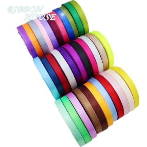 25 yards/roll) 10mm Single Face Satin Ribbon Webbing Decaration Gift Christmas Ribbons