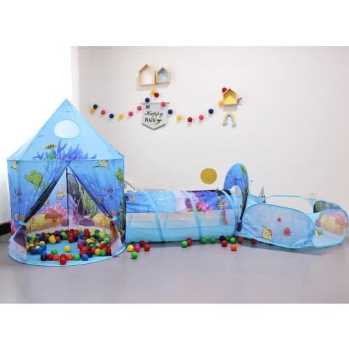 3 In 1 Children Ball Pool Baby Ballon Playpen Portable Kid Tent Ball Pit Crawling Tunnel Kid Playground Yard Pool Ballenbak Gift