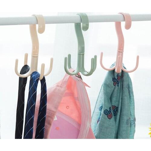 360-Degree Rotatable Belt Tie Scarf Bag Hanger Four-Claw Hanger