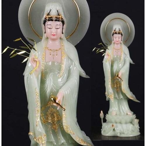 52CM large Buddhism TOP figure jade Goddess Guan yin GOD Avalokitesvara buddha Asia HOME protection Prosperity FENG SHUI statue