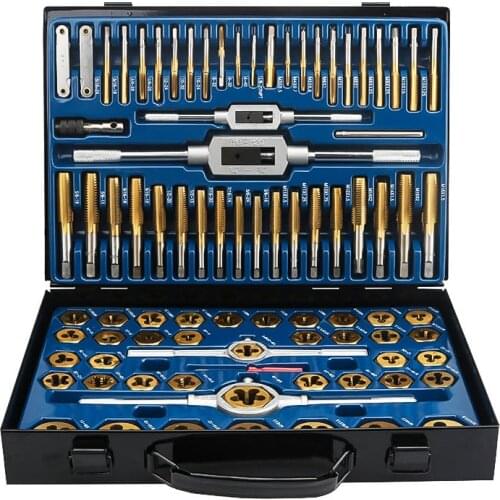 86pcs Tap Die Set Bearing Steel M3-M16 Metric Thread Combination Tools Kit DIY Kit Durable Wrench Screw Threading Hand Tool Sets