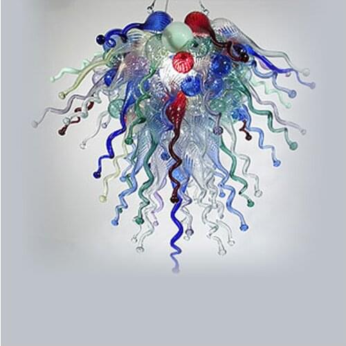 Abstract Outdoor Blown Murano Glass Chandeliers Custom Made Murano Glass Chihuly Style Art Glass Chandelier