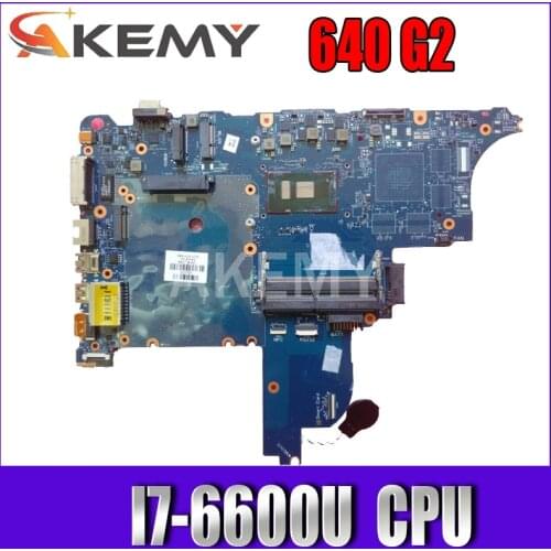 AKemy 6050A2723701-MB-A02 Laptop motherboard For HP Probook 640 650 G2 I7-6600U Mainboard 840718-001 840718-601 Core SR2F1