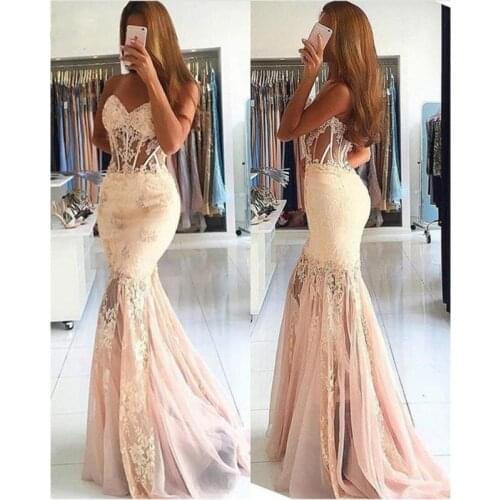ANGELSBRIDEP Sweetheart Mermaid Prom Dress Party Gowns Formal Appliques Court Train Vestidos De Festa Celebrity Evening Gown Hot