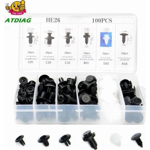 Auto Fastener Clip Mixed Car Body Push Retainer Pin Rivet Bumper Door Trim Panel Retainer Fastener Kit