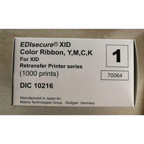 DIC10216 YMCK Color Ribbon For XID 430 570 8300 9300 Card Printer 1000 Prints 1 Roll