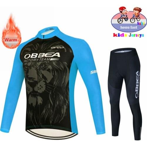 2021 Kids Cycling Jersey Set Winter Thermal Fleece Children Cycling Clothing Bike Bicycle Bike Suit Boys Cycling Ropa Ciclismo