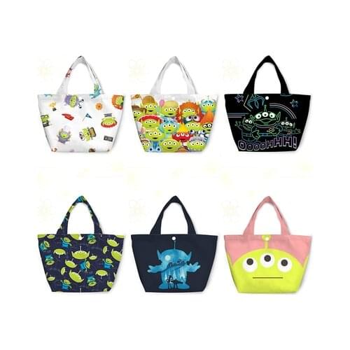 Disney Toy Story Aliens Anime Figures Cartoon Product Cosplay Accessories Customized Lunch Bag Storage Handbag Gifts