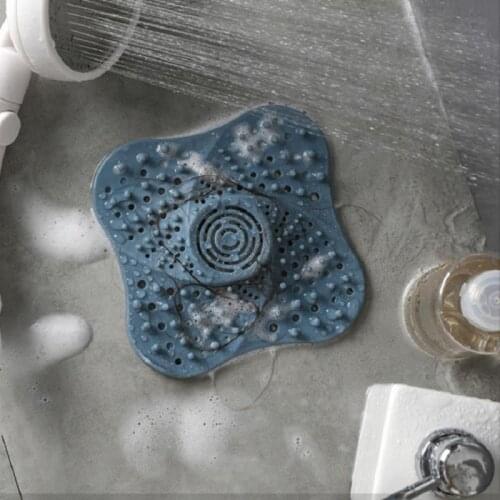 Anti-clogging Filter Kitchen Bathroom Sink Deodorant Cover Silicone Floor Drain Cover Toilet Sewer Filter Net Wash Hair Filter