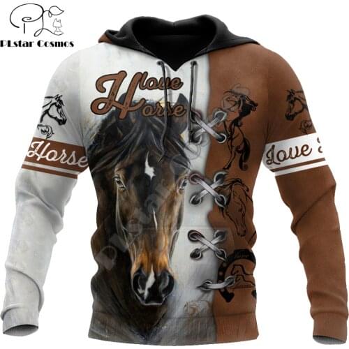 Beautiful Animal Horse 3D Printed Autumn Men Hoodies Unisex Casual Pullover Zip Hoodie Streetwear sudadera hombre DW0546