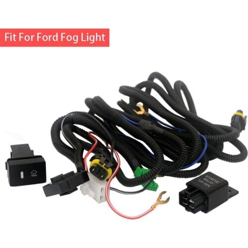 H11 Fog Light Wiring Harness Sockets Wire + Switch Kit with LED indicators AT Relay For Ford Focus For Nissan For Honda