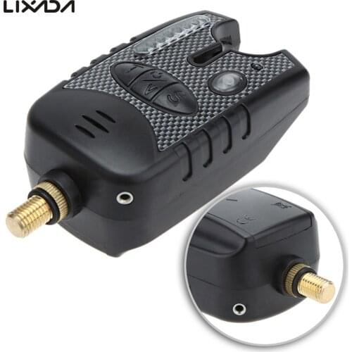 LIXADA 8 LED Fishing Alarm Water Resistant Adjustable Tone Volume Sensitivity Sound Fishing Alerts Bite Alarm for Fishing Rod
