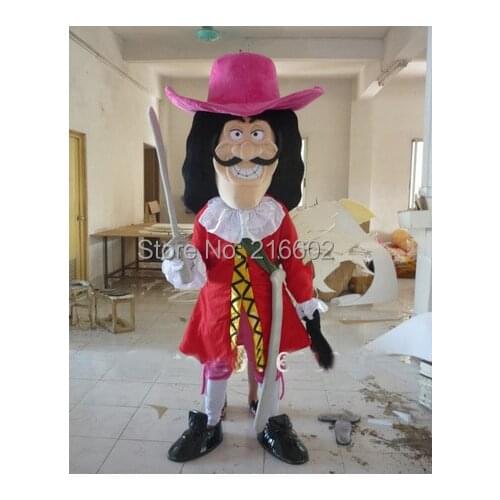 Cosplay costumes Captain Hook Mascot Costume Adult Size Fancy Dress Party Outfit