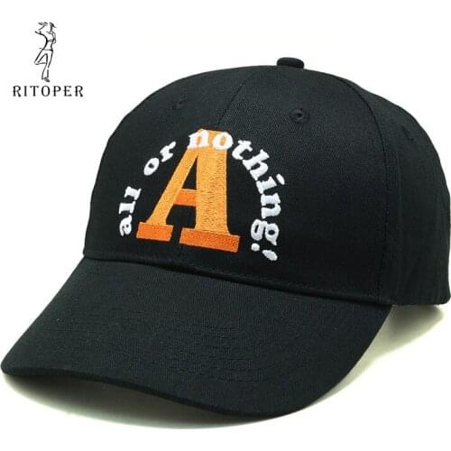 RITOPER Letter Embroidery Baseball Caps Men Ward Baseball Caps Womens Cap Outdoor Sunscreen Streetwear Contrast Color Hats 2019