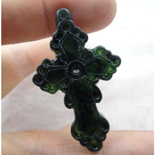 Natural stone Turquoises Quartz crystal hand-carved cross amulet pendant for diy jewelry making necklace Accessories