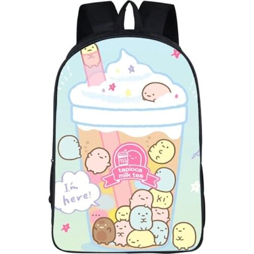 2021 New Casual Sumikkogurashi backpack Schoolbag Men/Women Shoulder Travel Bag Print Hip Hop Teenage Girls bag