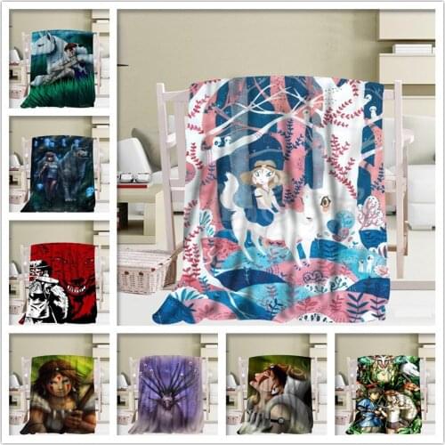 New Arrival Princess Mononoke Blankets 3D Printing Soft Blanket Throw on Home/Sofa/Bedding Portable Adult Travel Cover Blanket