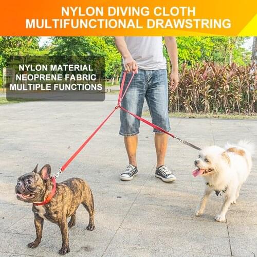 2M Double Heads Dog Leashes Multifunction Puppy Walking Traction Rope Durable Leads Pet Supplies