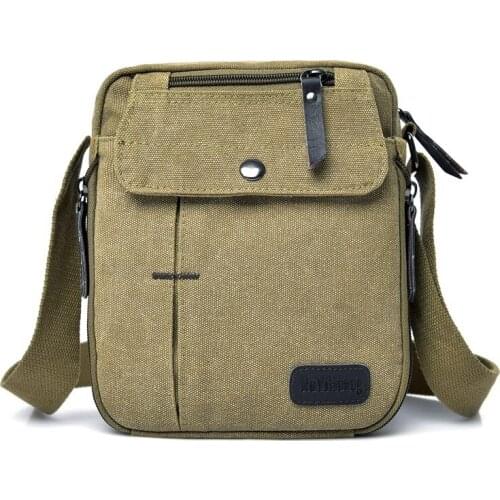 Mens Casual Messenger Bag Mini Canvas Hiking Bag Small Shoulder Bag Mens Outdoor Multi-functional Travel Motorcycle Bag