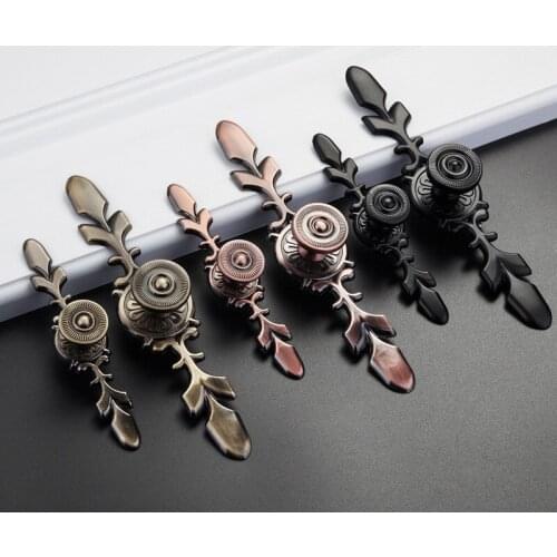 1PC Bronze Handles120/170MM Kitchen Door Cupboard Zinc Alloy European Wardrobe Furniture Drawer Pulls Cabinet Knobs Hardware