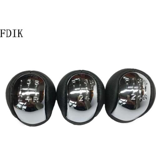 FDIK 5/6 Speed Shift Knob Hand Lever For OPEL/VECTRA C SIGNUM R123456 2002 2003 2004 2005 PU Leather Car Shift Knobs