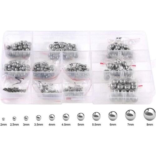 Bearing Ball Assortment Set, Metric Precision Chrome Steel Bearing Ball Assortment Kit(510 Pcs)