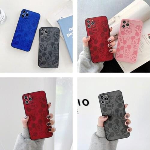 Disney Mickey Mouse Anime Cartoon Cute Boy Girl Couples Silicone Shell Anti-fall for Iphone 7/8/plus X/xs/xs Max/11/12/ Promax