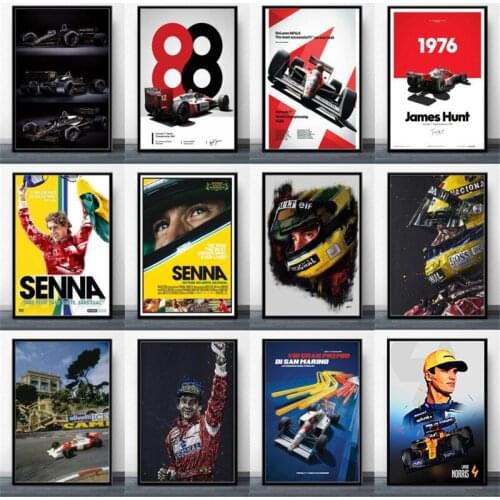 Super Motor Car Poster And Prints Hot Sale World Champion Racing Driver Wall Art Canvas Picture Painting Modern Home Room Decor