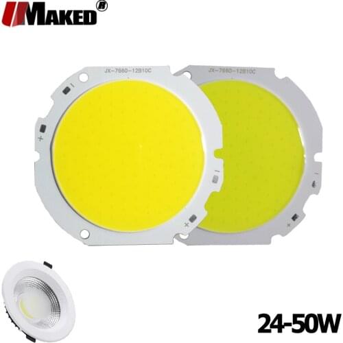 10pcs New Flip-Chips Light LED COB 24W 30W 36W 40W 50W Dia76mm Light 60MM Ball Integrated SMD diode LED Down spotlight Lamps DIY