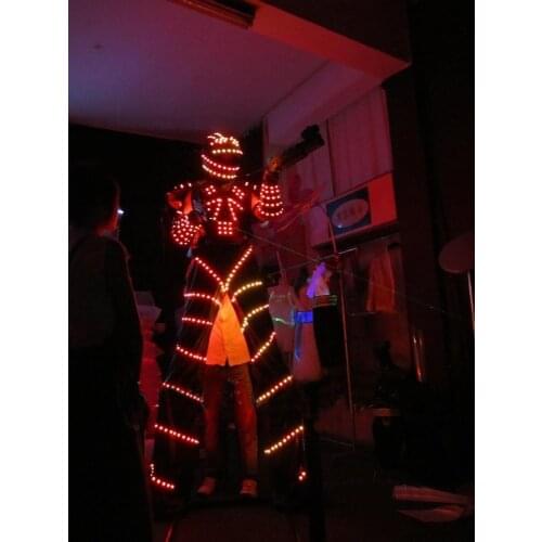 LED Luminous robot costume /David Guetta robot suit/ KRYOMAN Robot/glowing kryoman/robot costumes/suits for your stage shows