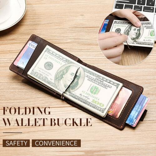 Mini Ultra-thin RFID Blocking Anti-theft Mens Wallet Genuine Leather Business Card Credit Card Holder Men