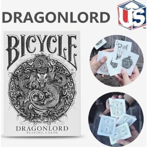 Bicycle DragonLord White Playing Cards Deck Standard Poker Size USPCC Custom Limited Edition Magic Card Games Magic Tricks Props