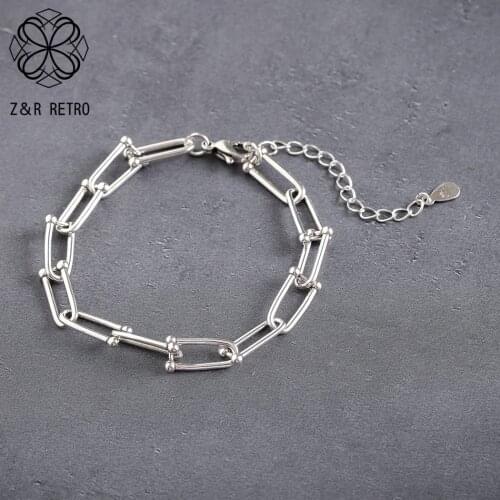 Vintage Bracelets & Bangles with Silver Color Geometric Suspension Pendant Costume Jewelry for Women Unusual Things Accessories