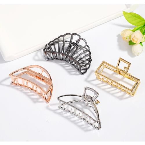 EASYA High Quality 8cm Large Hair Claw Crab Jewelry Solid Color Make Up Washing Tool Hair Ornaments For Women