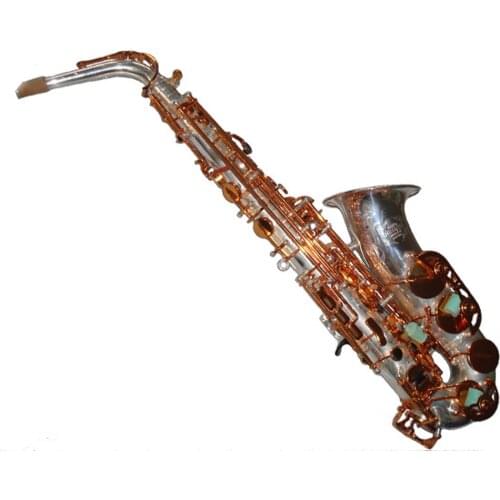 High Grade Silver plated body and gold plated keys Alto Saxophone
