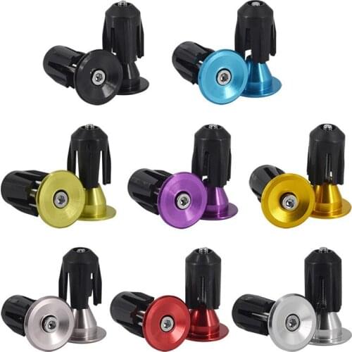 Bicycle Grip Handlebar End Plugs Cap Mtb Bike Aluminum Alloy Expansion Lock Handle Block Covers Cycling Handlebar Accessories
