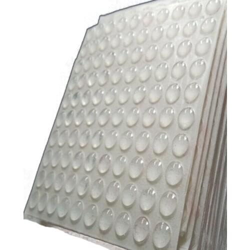 10x KITCHEN DOOR DOMED BUFFER PADS TRANSPARENT BUFFERS SELF ADHESIVE ANTI SLAM