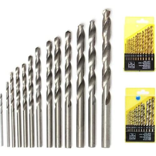 Hige quality 13pcs Round Shank HSS/m35 Coated Titanium Drill Bit Set 1.5-6.5mm Quick Change Drill Bit high quality tools parts