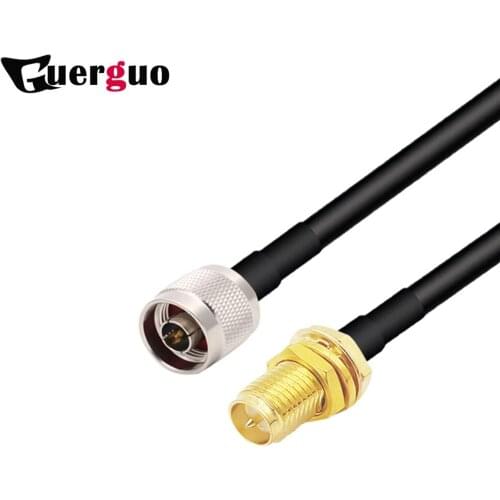 2pcs N Type Male to RP SMA Female Plug RF Adapter RG58 Coaxial Cable Pigtail Extension cable Cord Jumper 1M 2M 5M 10M